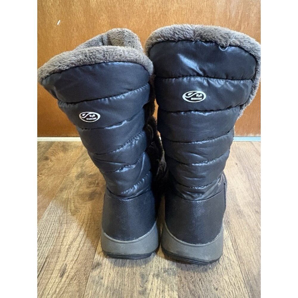 NORTH FACE Girls Size 4 Amore‎ II Winter Boots Navy Blue Water Resistant Warm - Picture 4 of 9